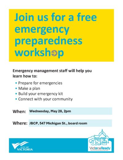 Emergency Preparedness Workshop @ James Bay Community Project