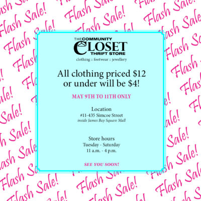 Flash Sale @ Community Closet Thrift Store