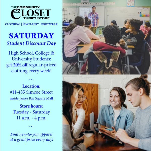 Student Discount Day @ Community Closet